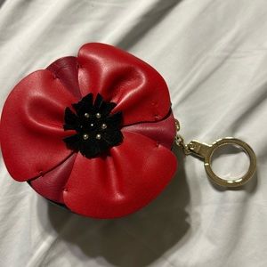 Kate Spade New York Red Poppy Poppy Coin Purse NEW